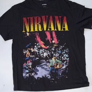 Old Navy Nirvana Graphic Black Tee